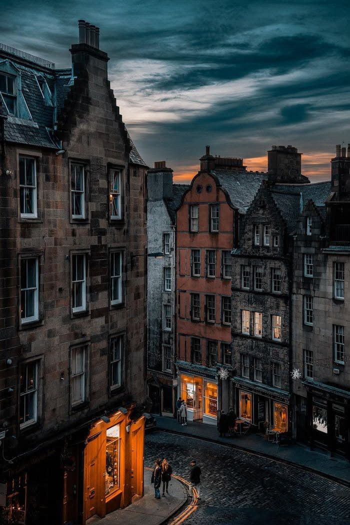 Edinburgh's Old Town at dusk